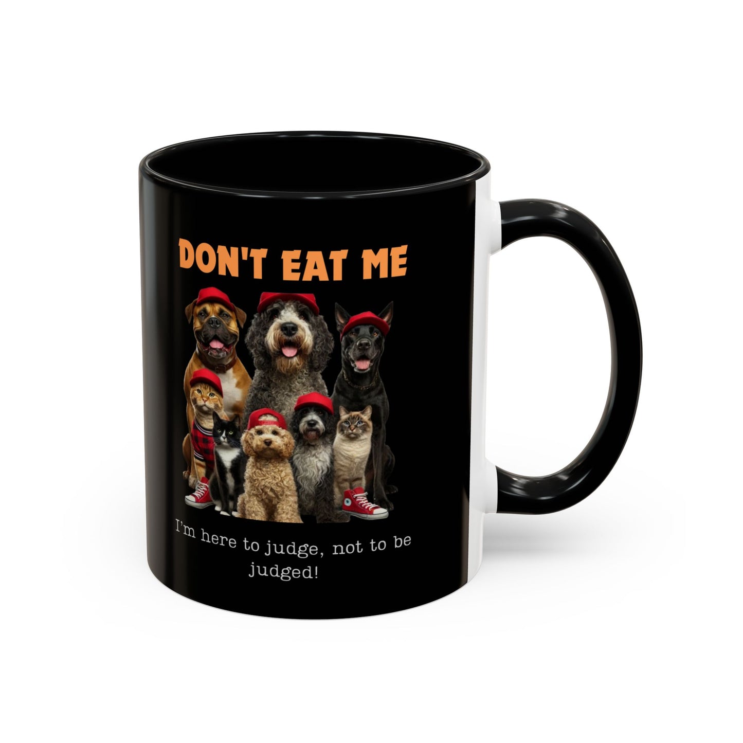 DON'T JUDGE ME Accent Coffee Mug